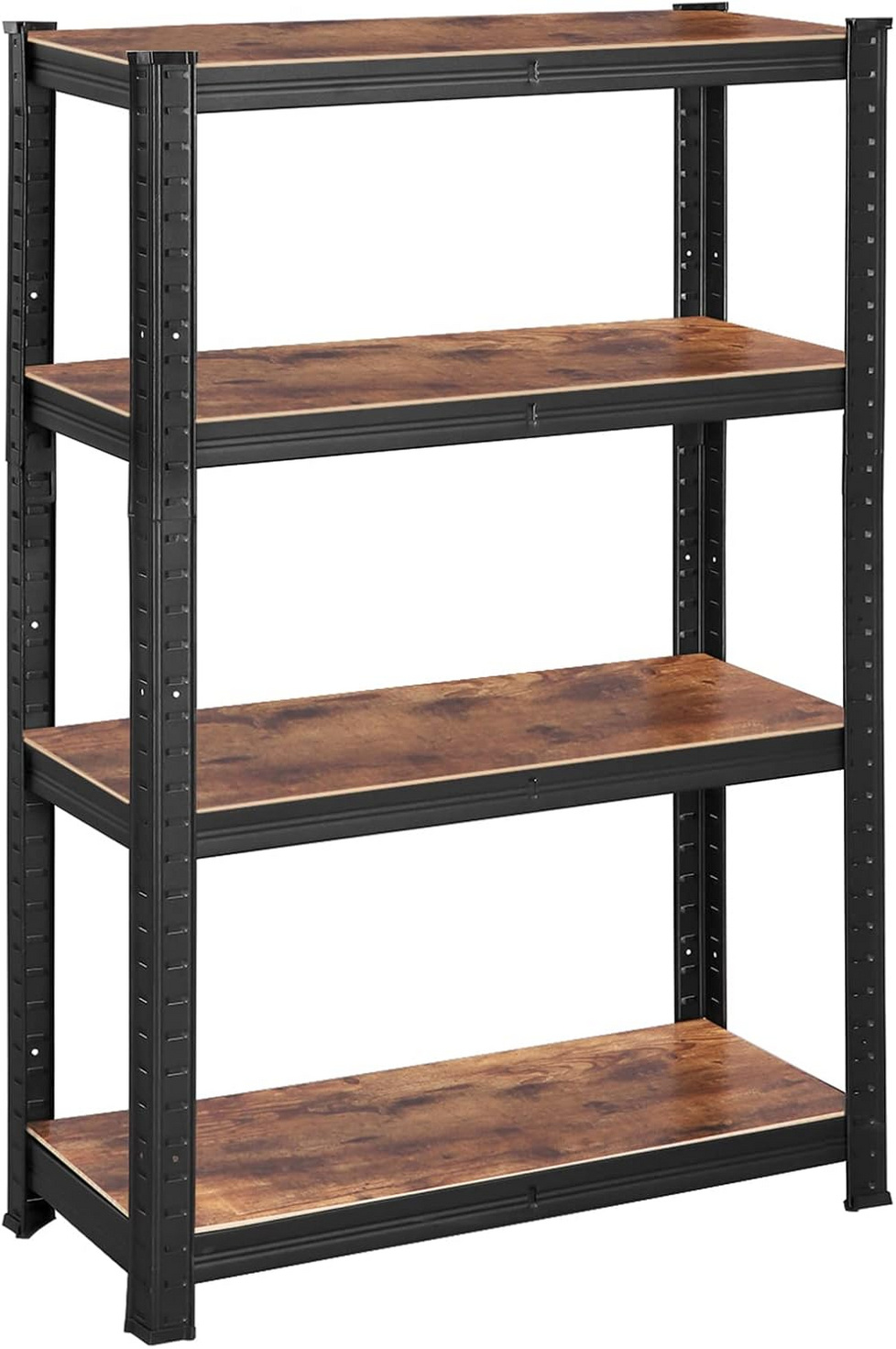 SONGMICS hyllenhet, 40 × 80 × 160 cm, justerbar, rustikbrun/svart, GLR044B11