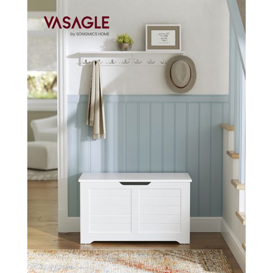 Vasagle förvaringslådor, 40 × 80 × 46 cm, vit, LSB063T14