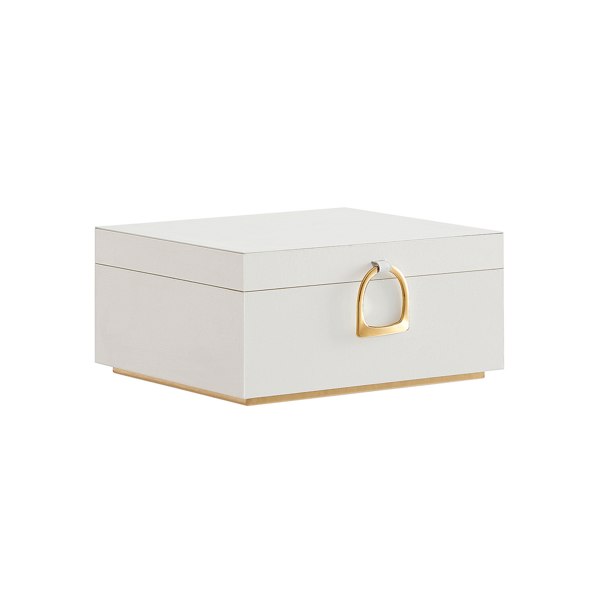 Songmics smyckeskrin, 2 nivåer, 8.1 × 9.4 × 4.3 tum, vit, JBC165W01