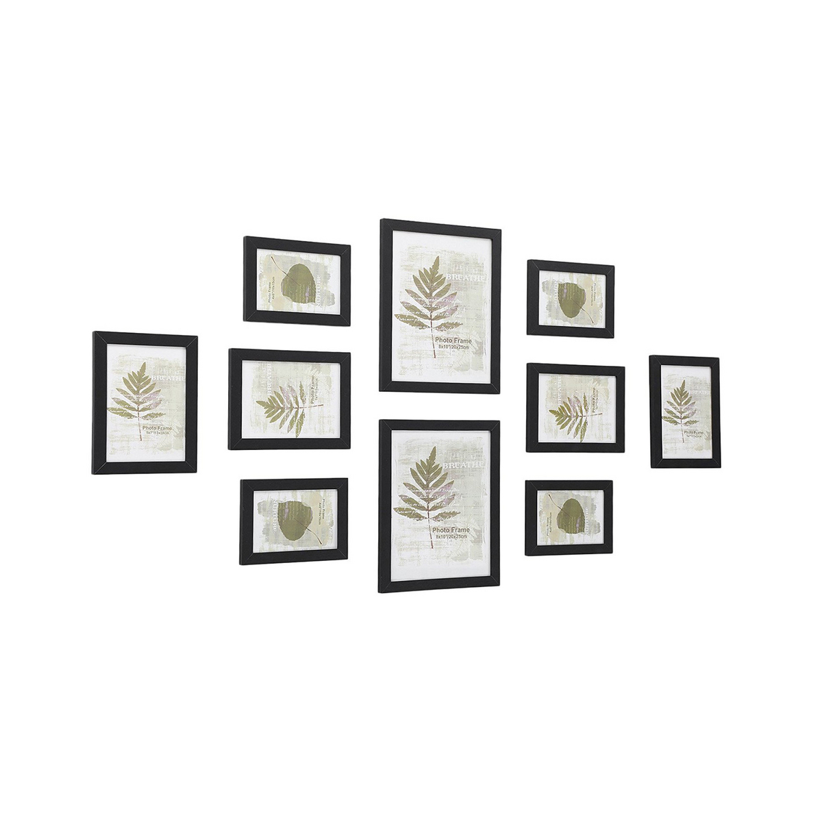Songmics fotoramar, 10-pack, 20 × 25 cm, svart, RPF310H