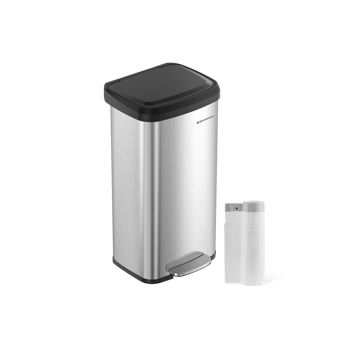 SONGMICS soptunna, silver/svart, LTB520E68