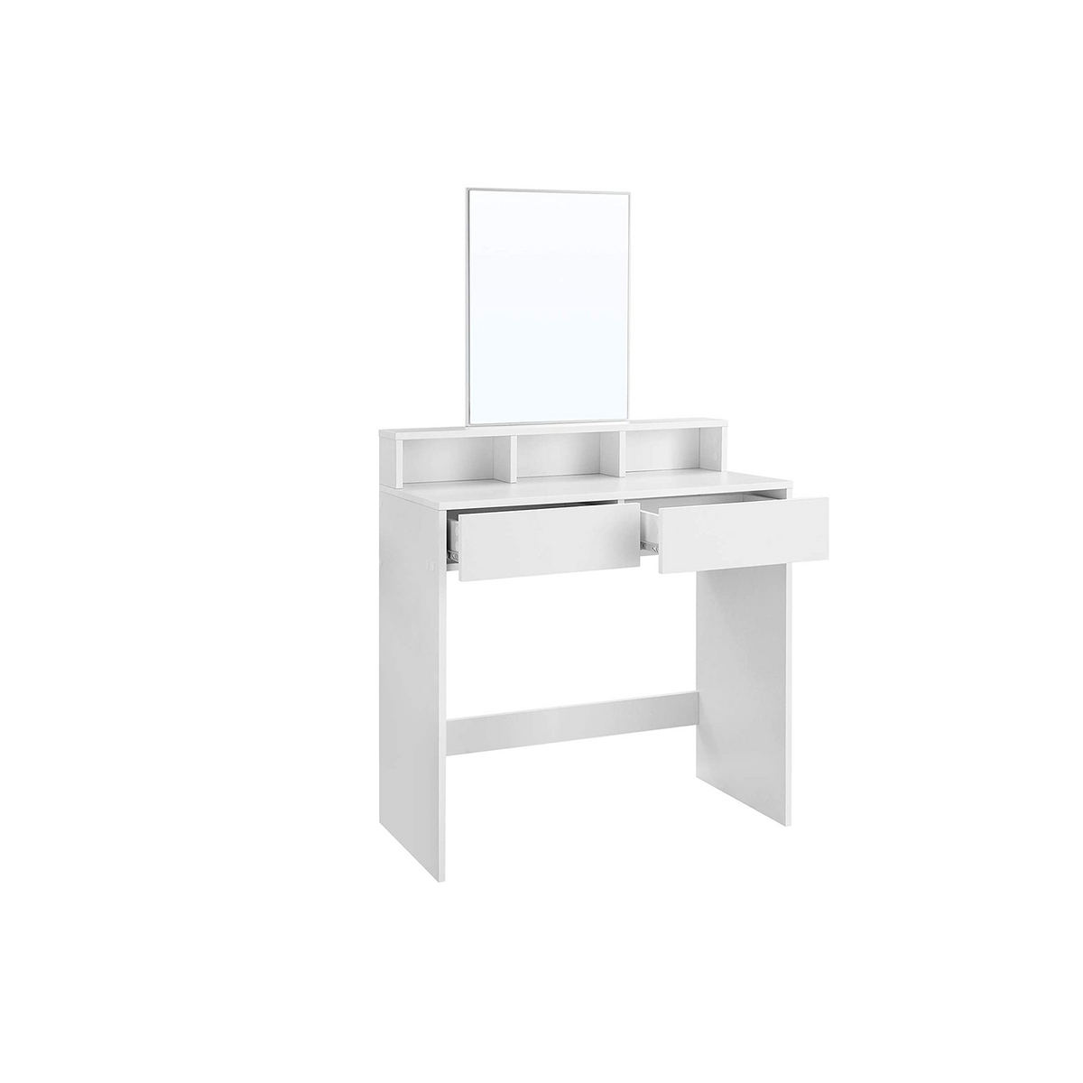 VASAGLE sminkbord, 2 lådor, vit, RDT113W01