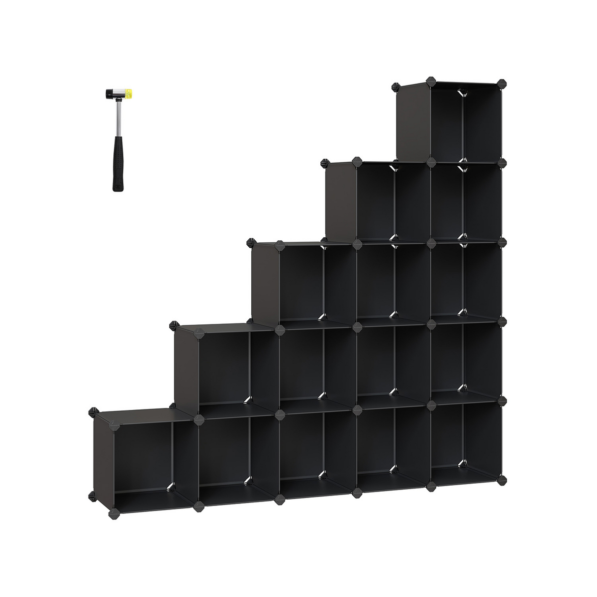 SONGMICS skoställ, stapelbar, svart, LPC44BK