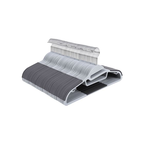 Songmics klädgalgar, 50-pack, 0.5 cm, snurrbar, mörkgrå, CRP41G-50
