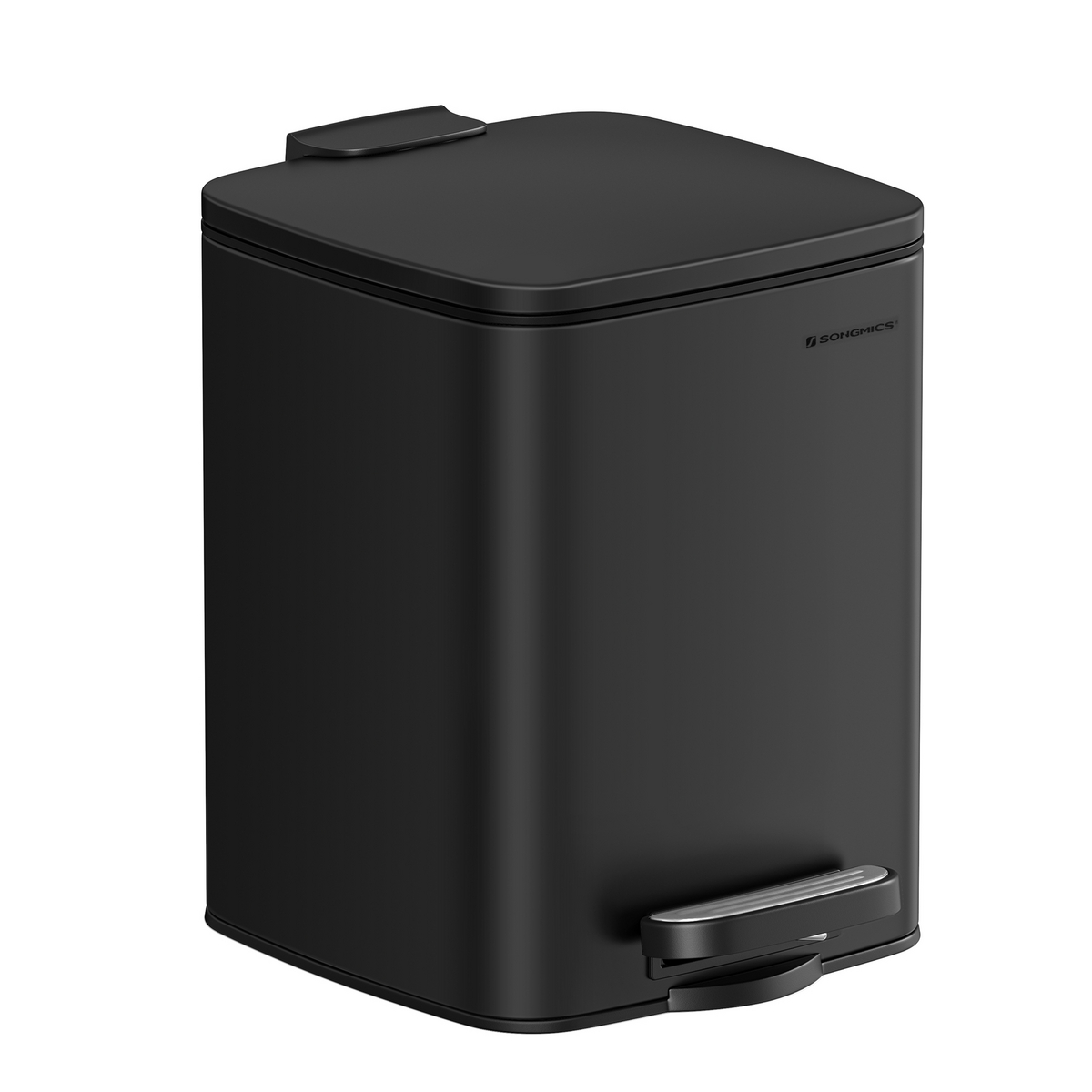 SONGMICS soptunna, 6 L, mjukstängande, svart