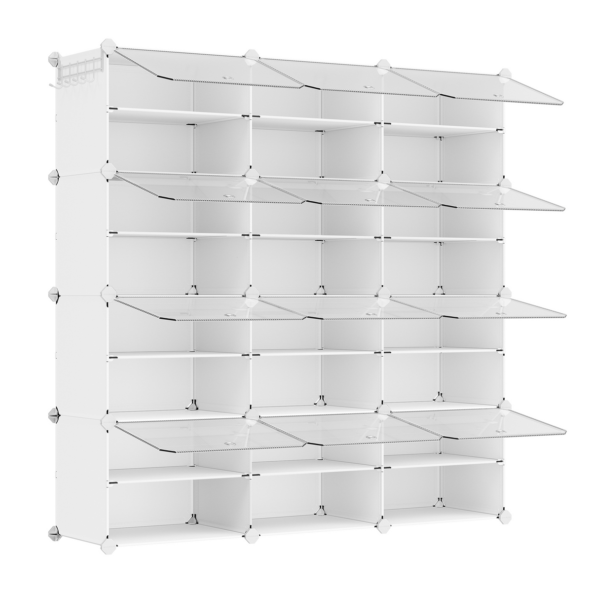 SONGMICS skoställ, 12 nivåer, justerbar, molnvit, ULPC040W01