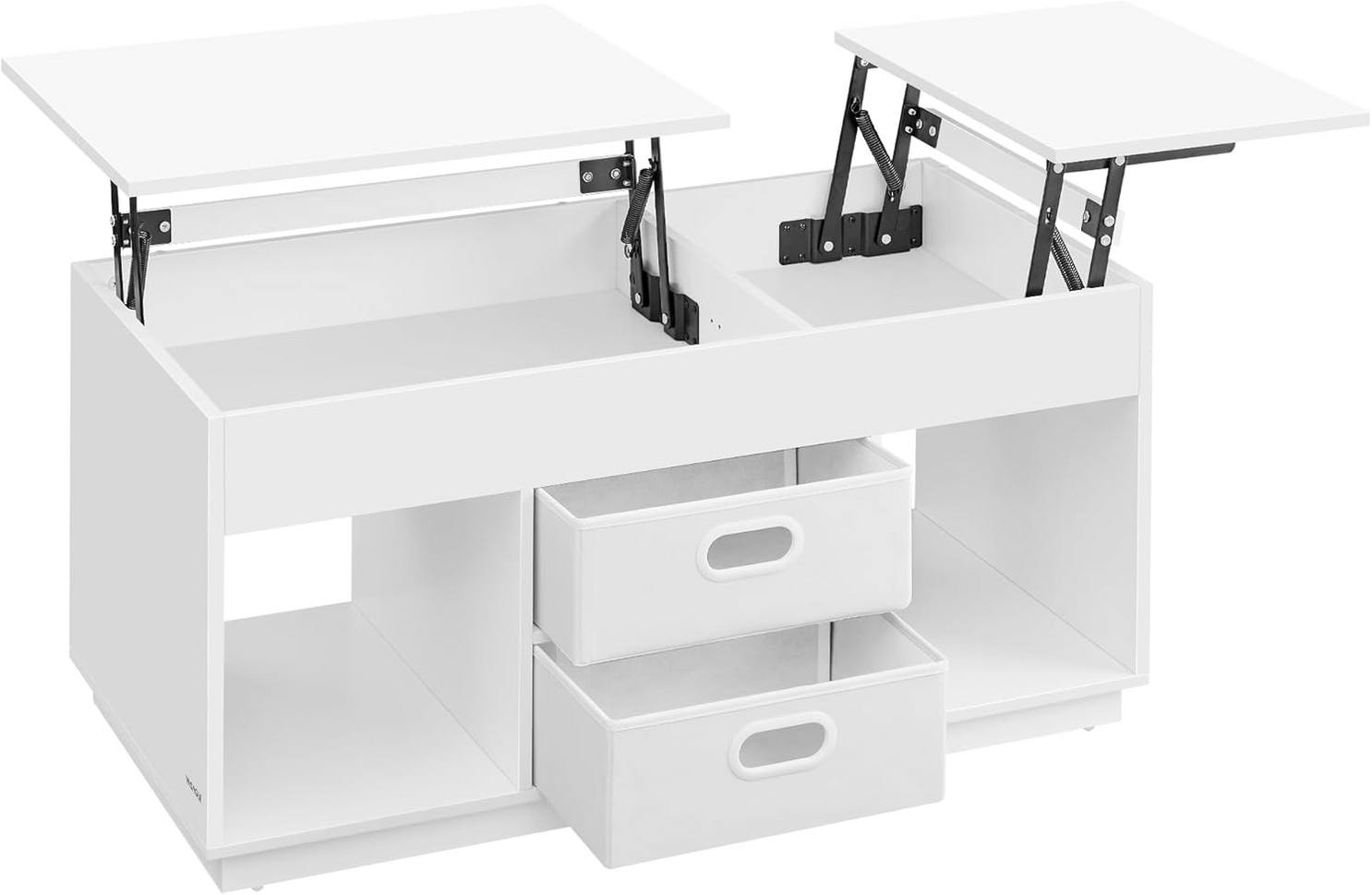 VASAGLE soffbord, 2 lådor, vit, LCT210W01