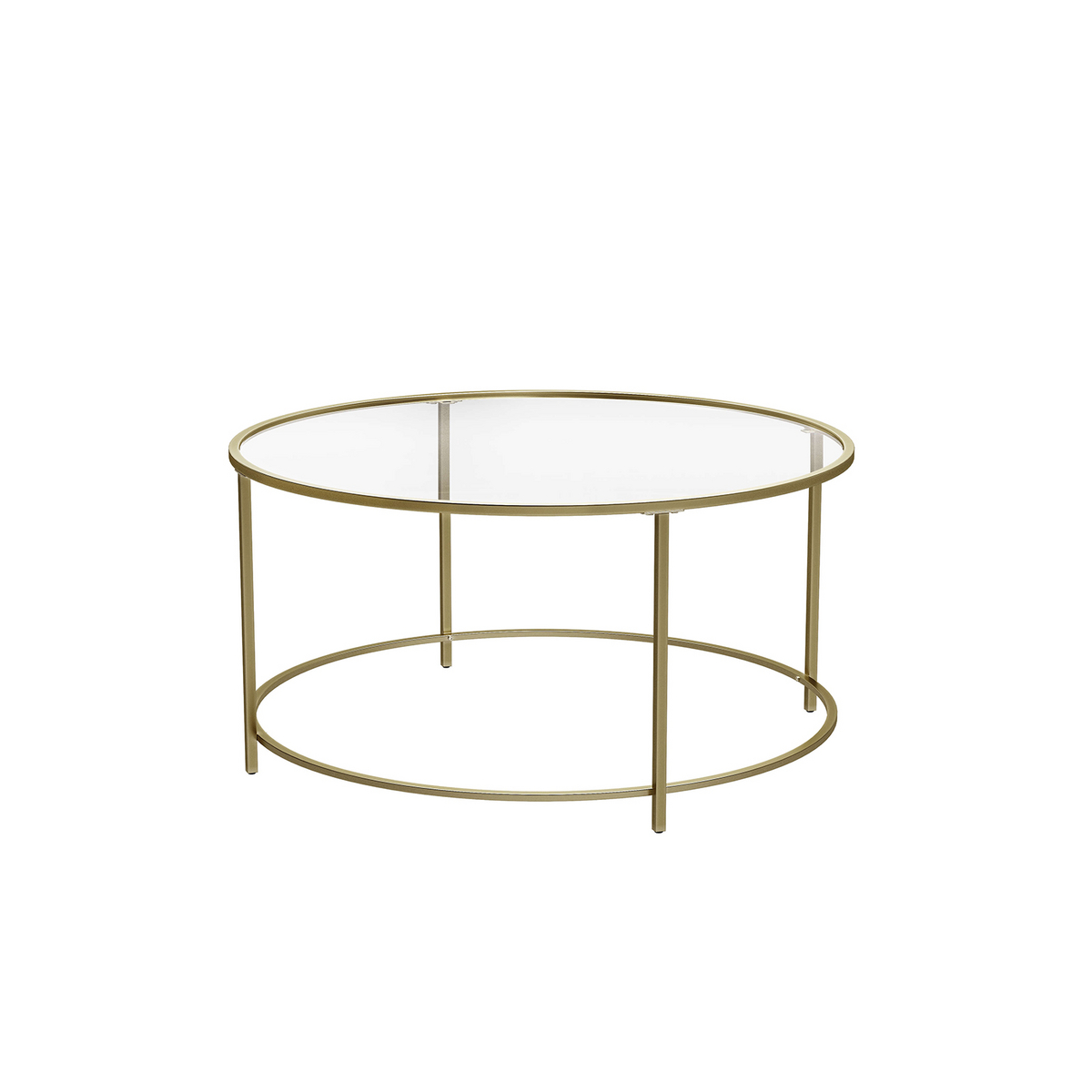 VASAGLE soffbord, guld, LGT21G