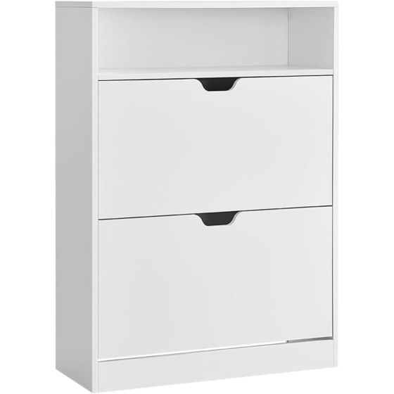 Vasagle skoställ, 24 × 80 × 102 cm, justerbar, molnvit, LBC048W01