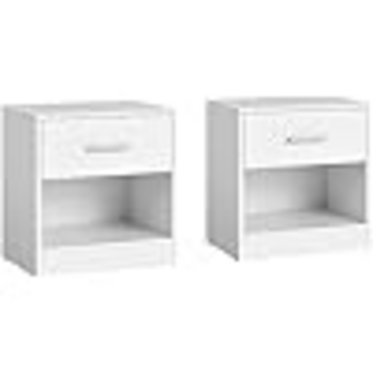 VASAGLE sidobord, 2-pack, vit, LET819T14