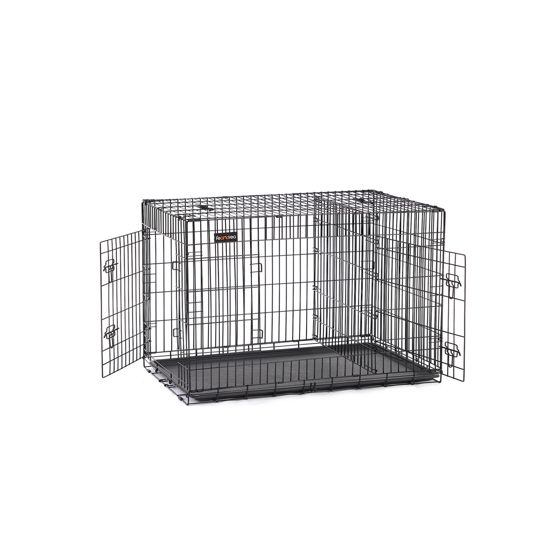 Feandrea hundbur, 2 dörrar, 122 × 74.5 × 80.5 cm, svart, PPD48BK