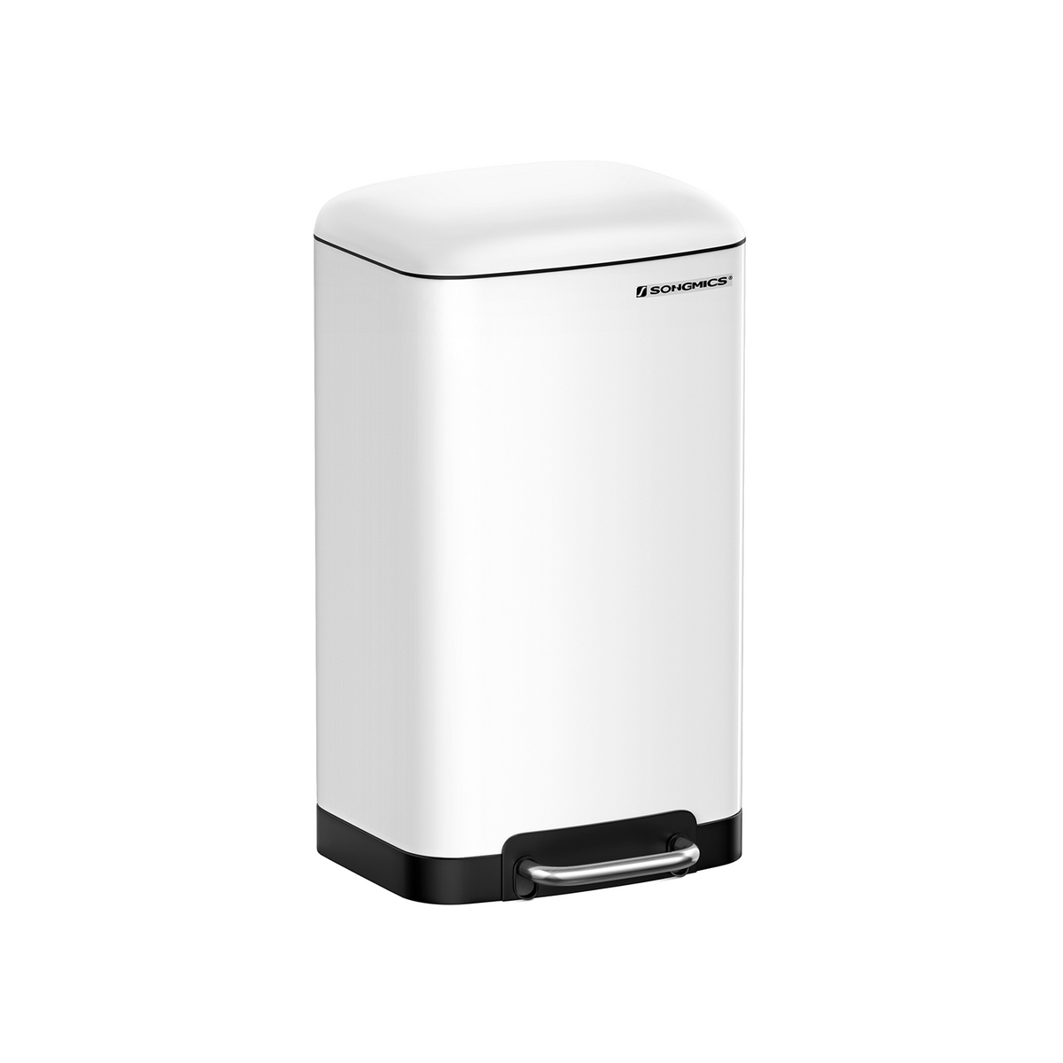 SONGMICS soptunna, 30 L, vit, LTB01W