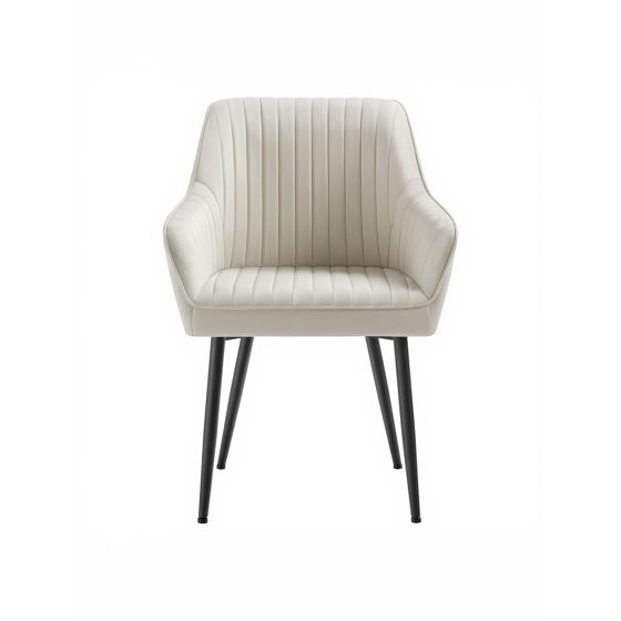 Songmics fåtölj, stoppad, beige/svart