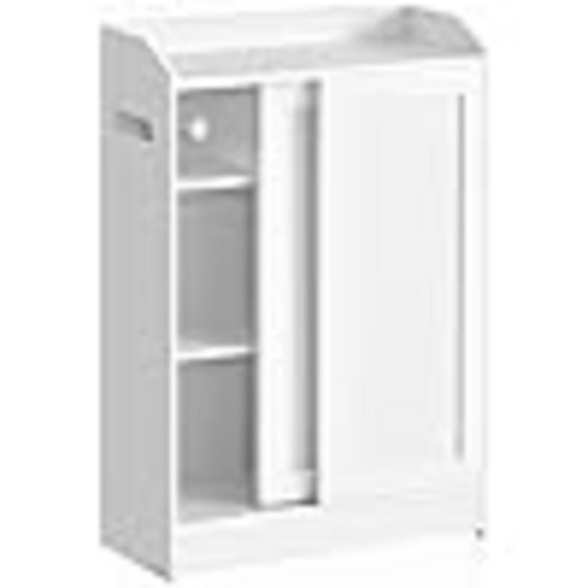 VASAGLE badrumsskåp, 20 × 60 × 80 cm, justerbar hylla, molnvit, BBC752W01