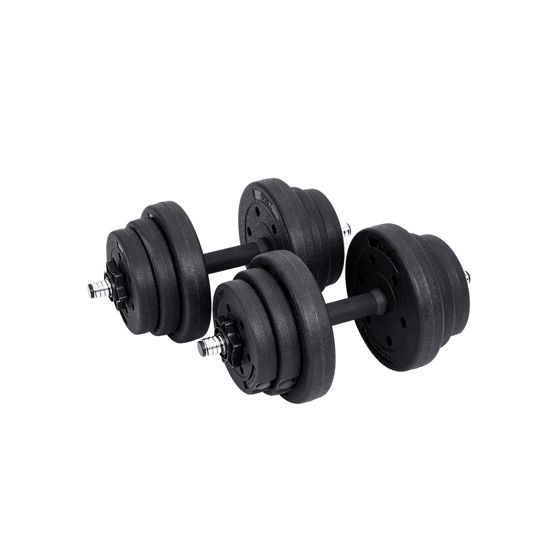 Songmics hantlar, 2 × 10 kg, justerbar, svart, SYL20HBK