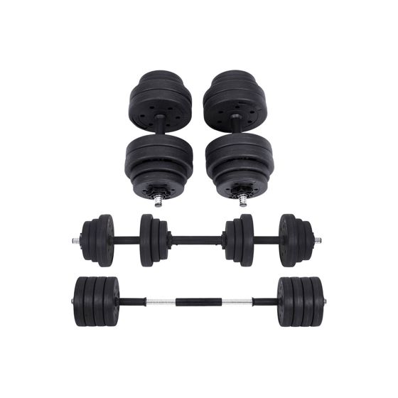 Songmics hantlar, 2 × 15 kg, justerbar, svart, SYL30HBK