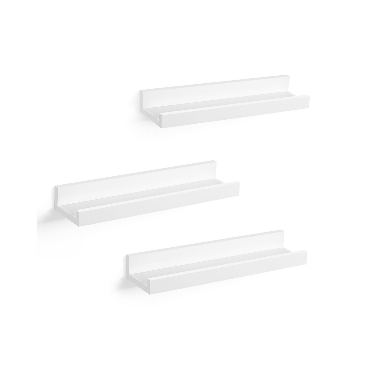 Songmics vägghylla, 38 × 10 cm, vit, LWS38WT
