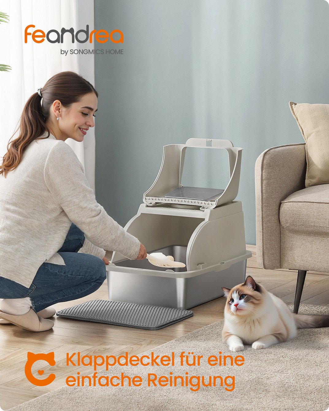 Feandrea kattlåda, beige, PPT005K01