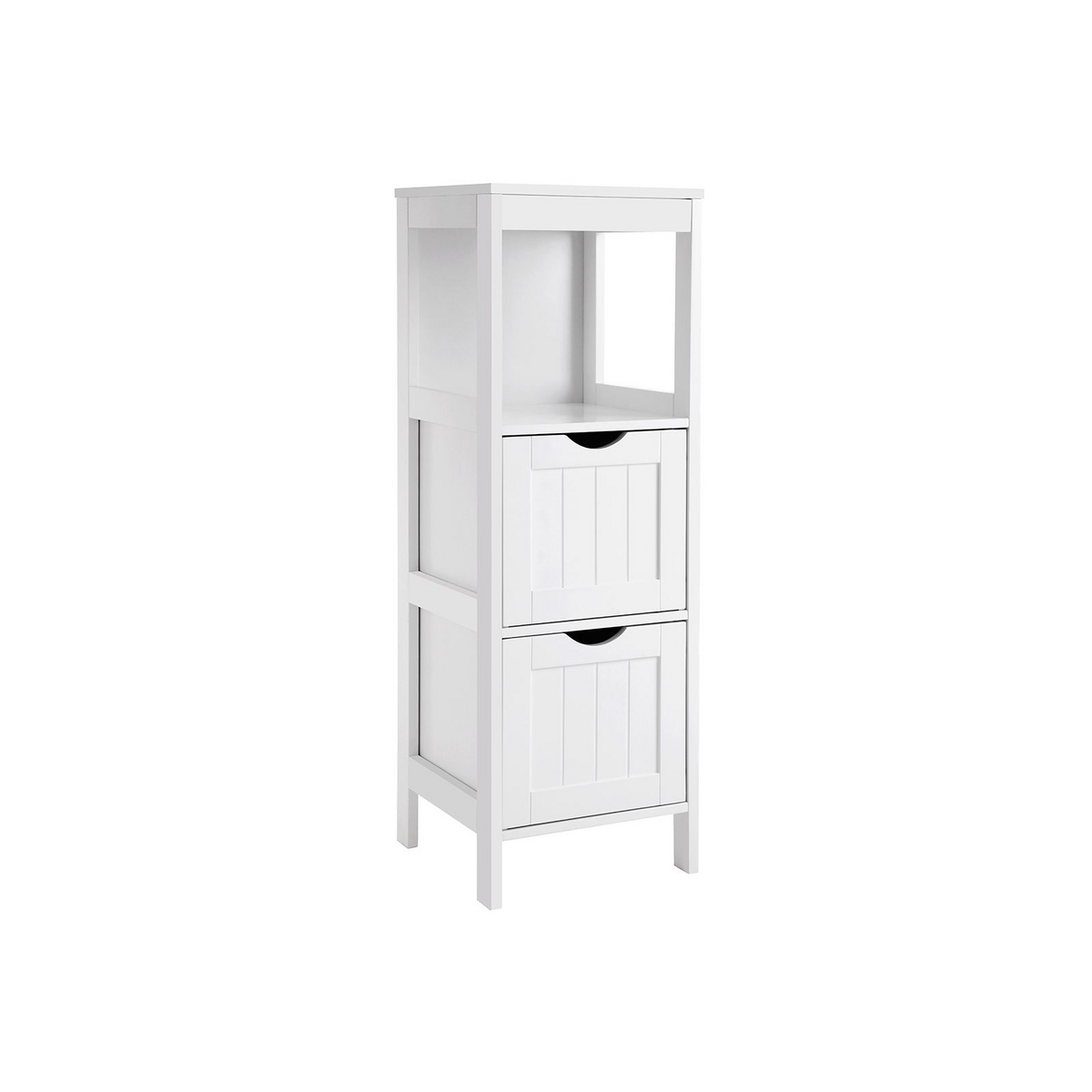 VASAGLE sängbord, 2 lådor, 30 × 89 × 30 cm, vit, BBC42WT