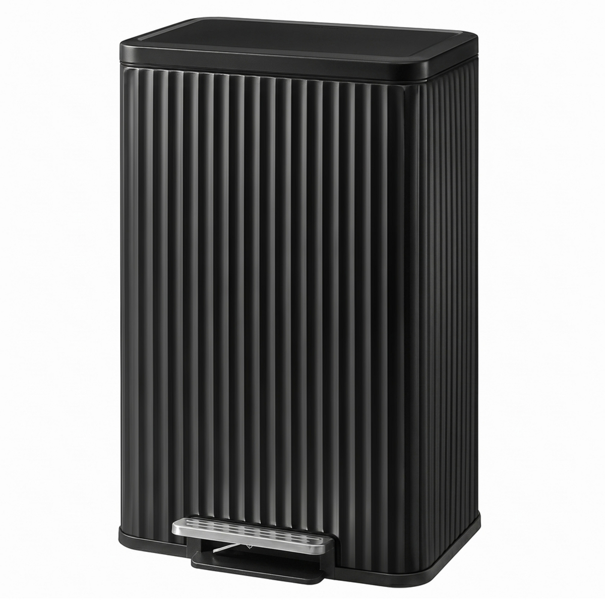 Songmics pedalhink, med lock, mjukstängande, svart