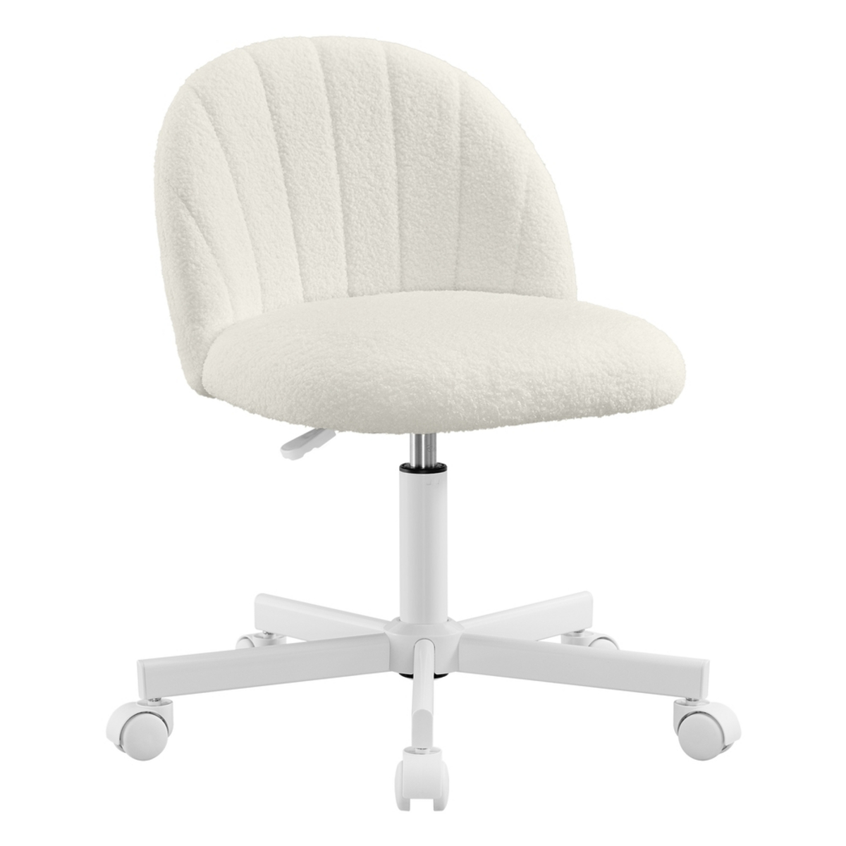 SONGMICS skrivbord, 22.8 × 24 × 27.8–32.9 tum, höjdjusterbar, snurrbar, vit
