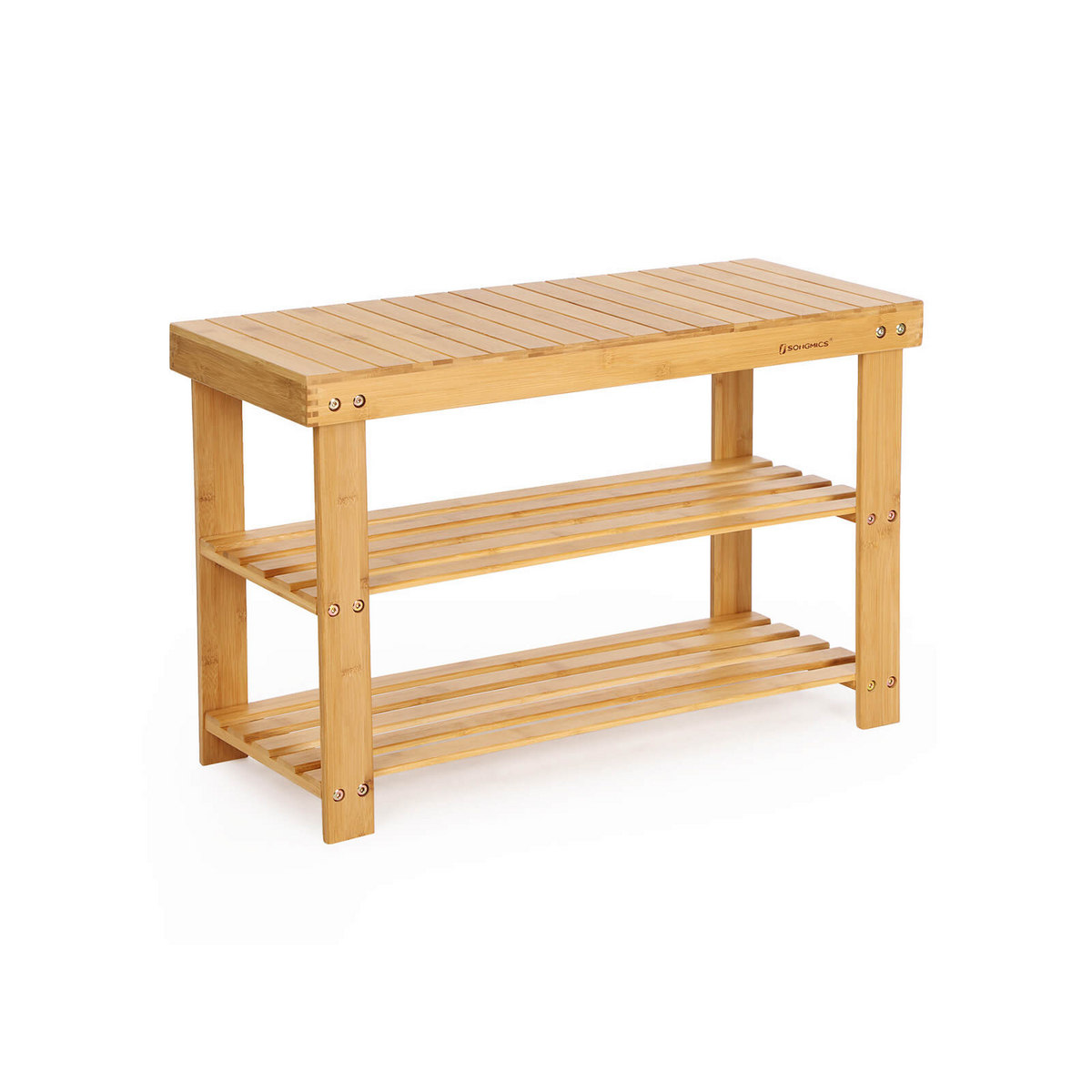 SONGMICS skobänk, 3 nivåer, 70 × 28 × 45 cm, LBS04N