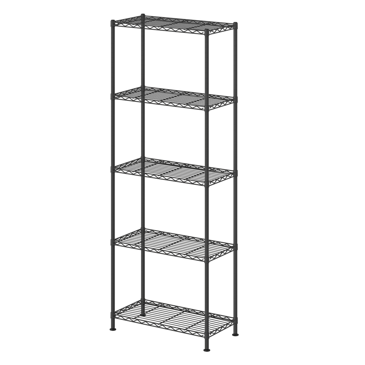 SONGMICS hyllenhet, 5 nivåer, 8 krokar, justerbar