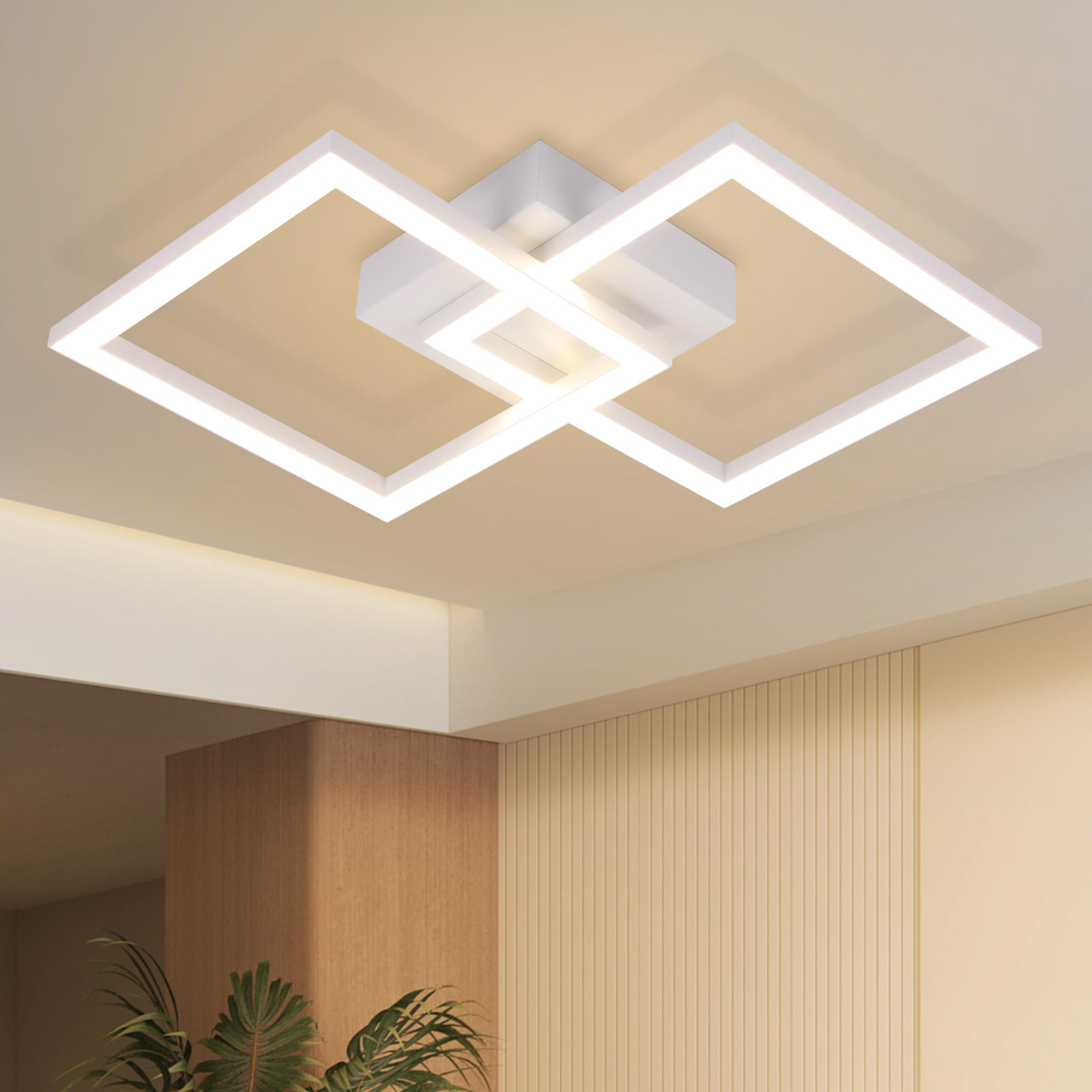 NETTLIFE 24W, geometrisk, LED-taklampa, taklampa, för vardagsrum och sovrum