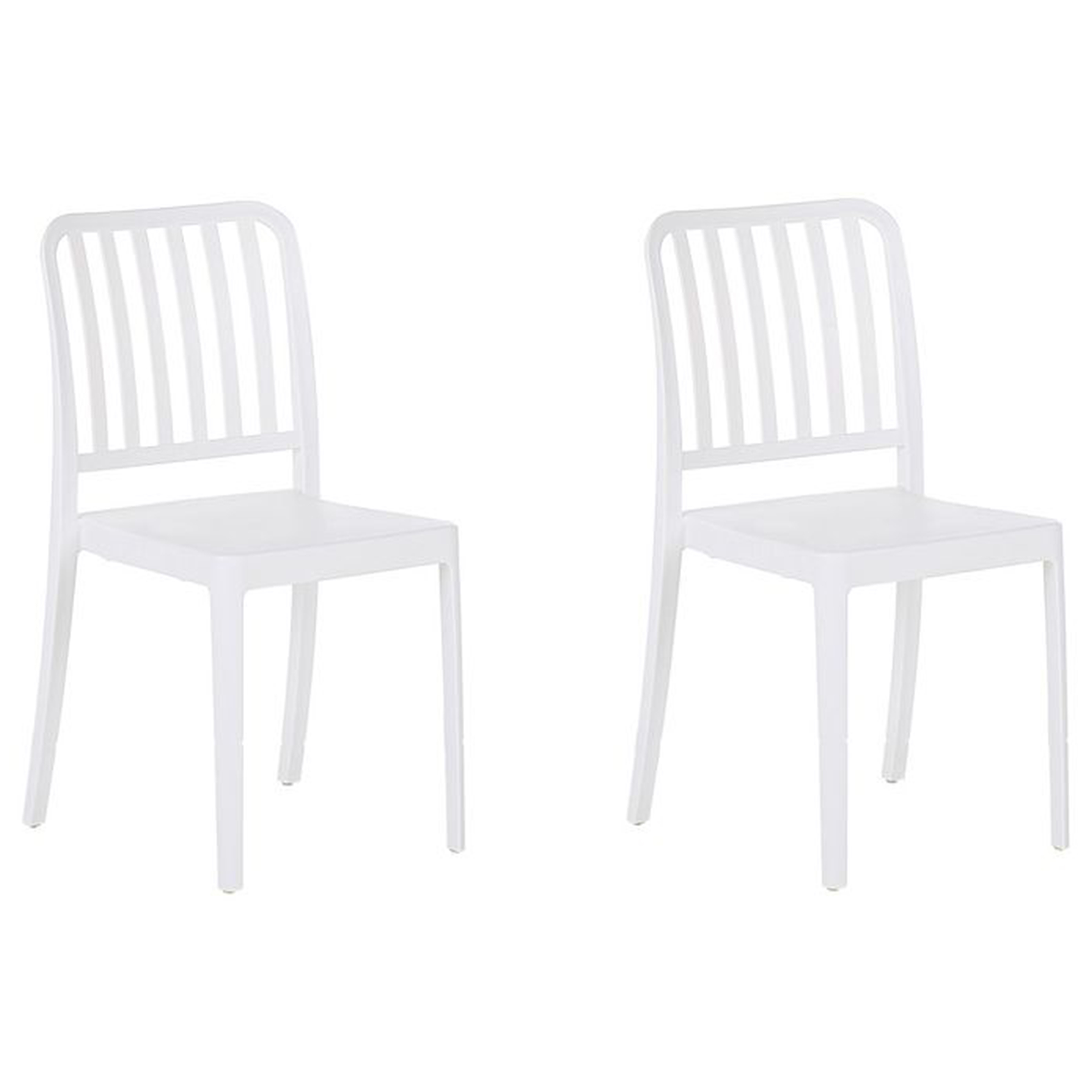 Set med 2 trädgårdsstolar SERSALE Syntetiskt material Vit