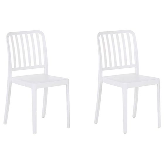Set med 2 trädgårdsstolar SERSALE Syntetiskt material Vit