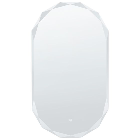 Badrumsspegel med LED ANIZY 62 cm 110 cm Silver