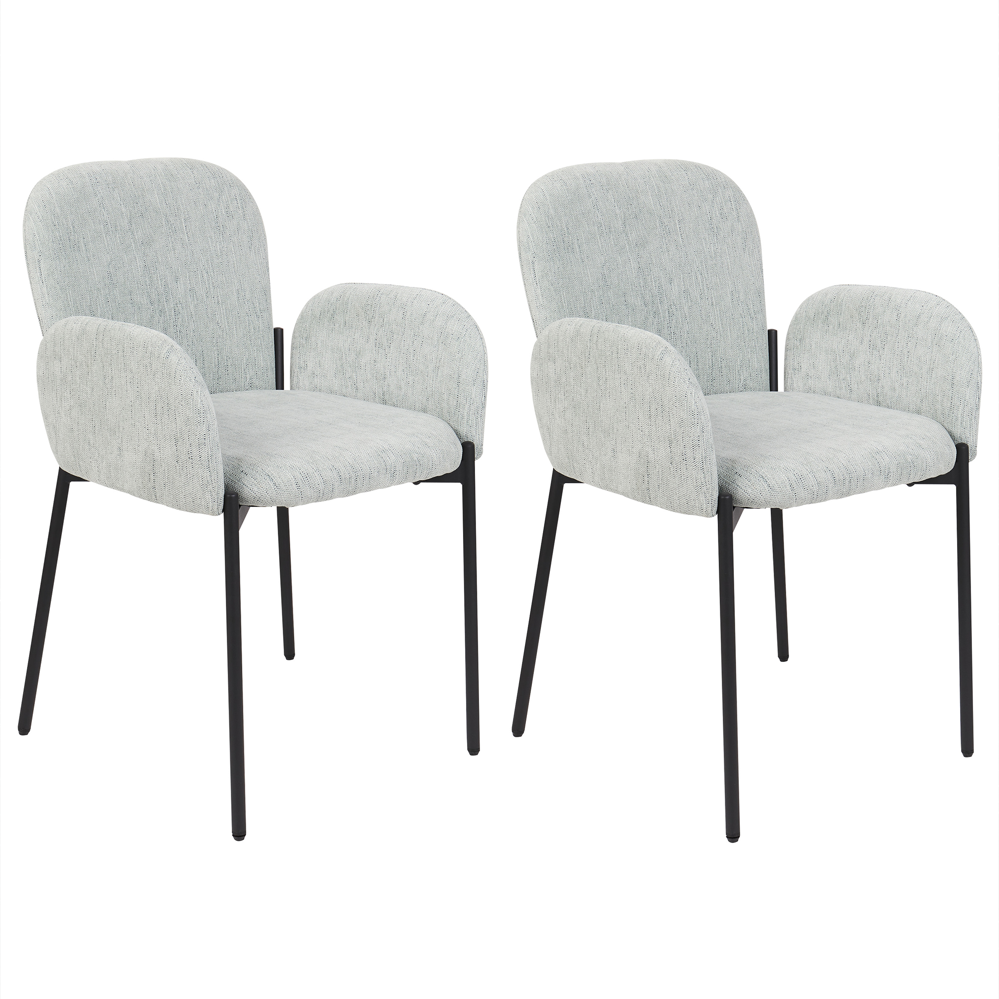 Set med 2 matstolar ALBEE Mintgrön