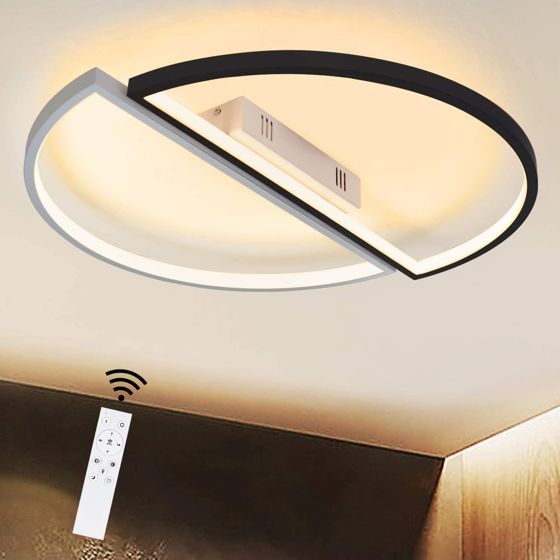 NETTLIFE dimbar LED-taklampa med fjärrkontroll, modern järnkrona