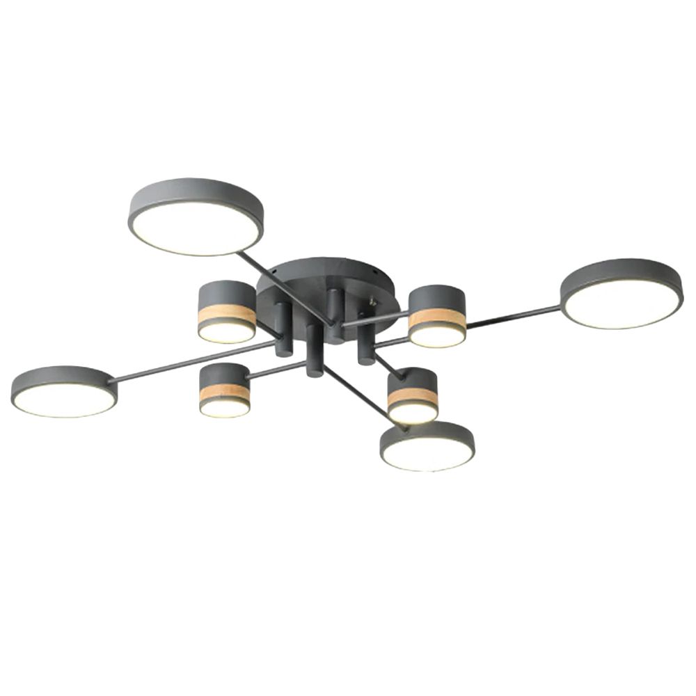 TOOLIGHT taklampa APP528-8C Grå 79x79x11cm
