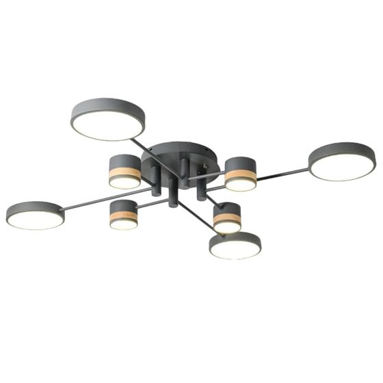 TOOLIGHT taklampa APP528-8C Grå 79x79x11cm