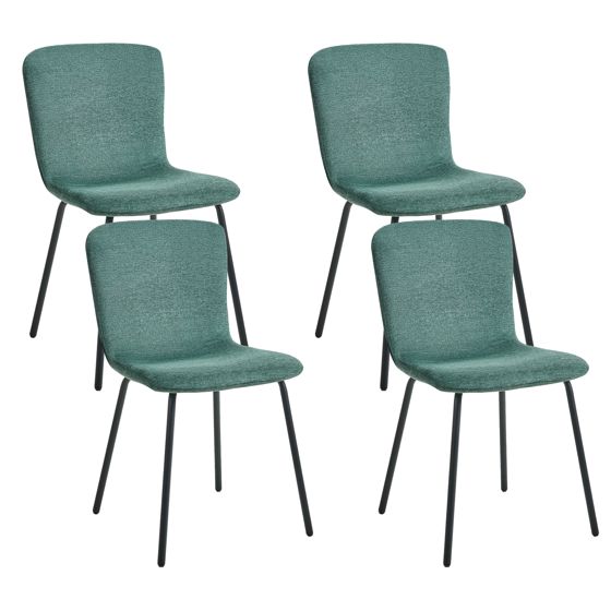 Set med 4 matstolar CALDWELL Grön
