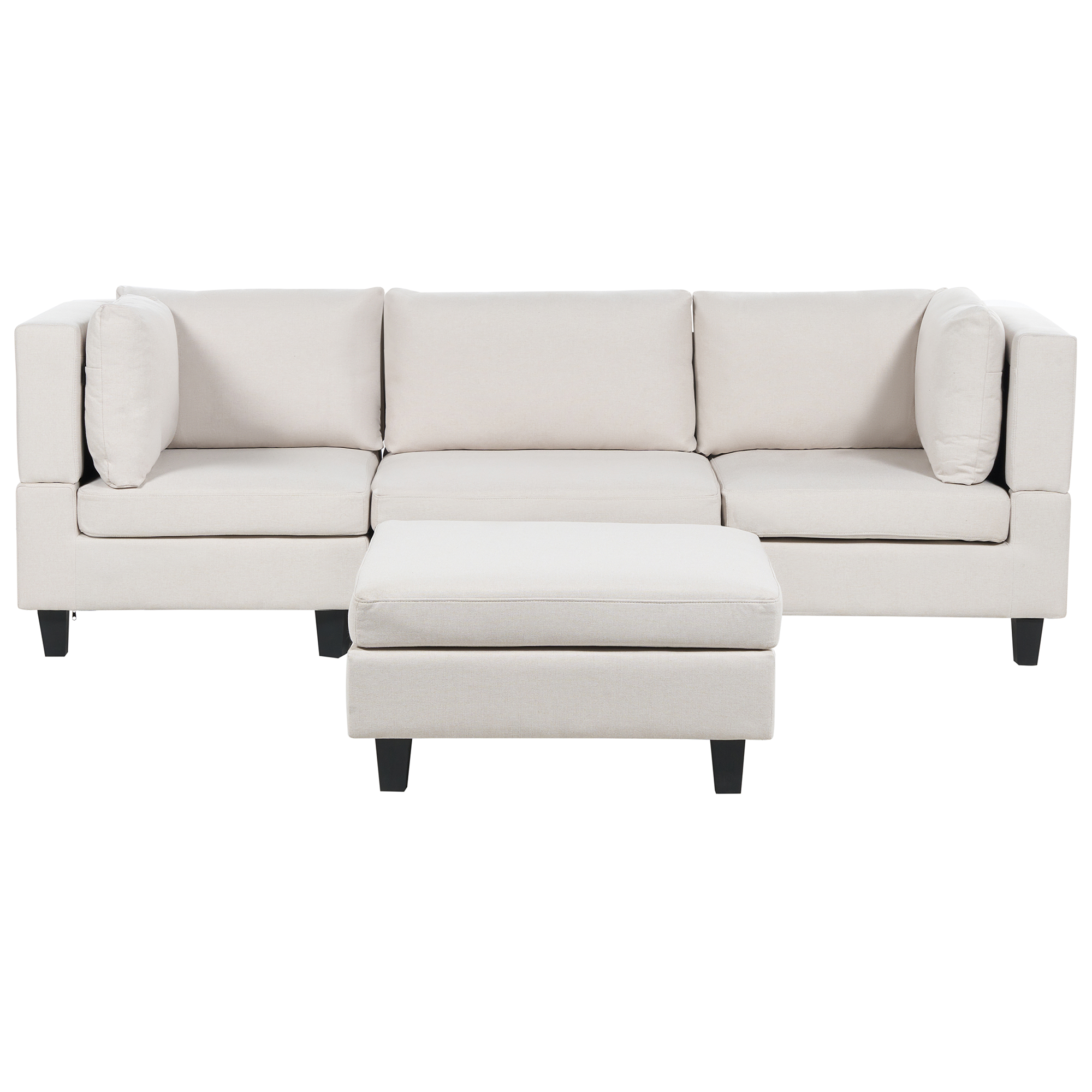 Modulsoffa 3-sits UNSTAD med fotpall Ljusbeige