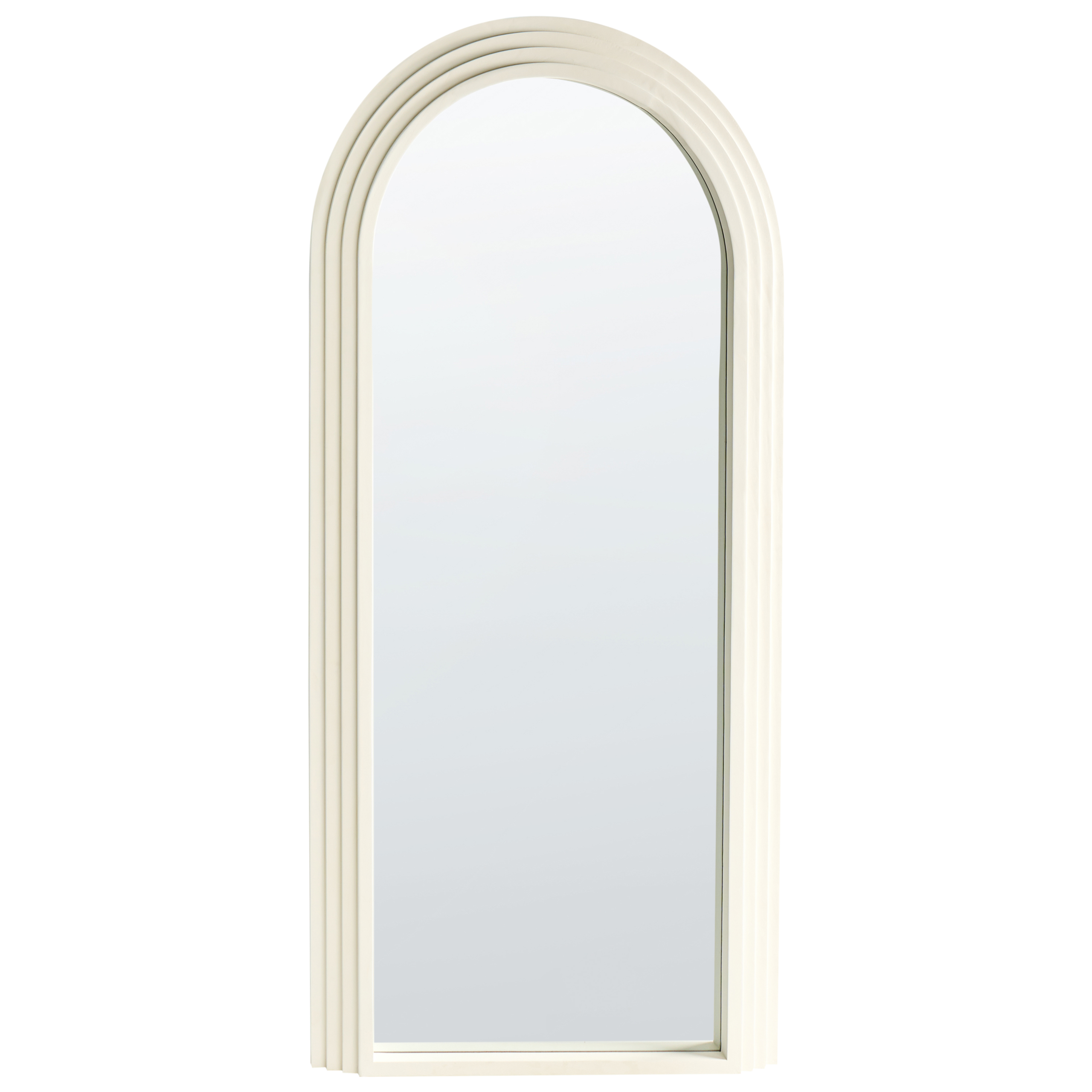 Väggspegel DIJON 80 cm 170 cm Trä Off-White