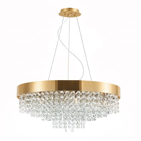 TOOLIGHT pendellampa APP1787-16CP, Borstat guld, 60x60x90cm
