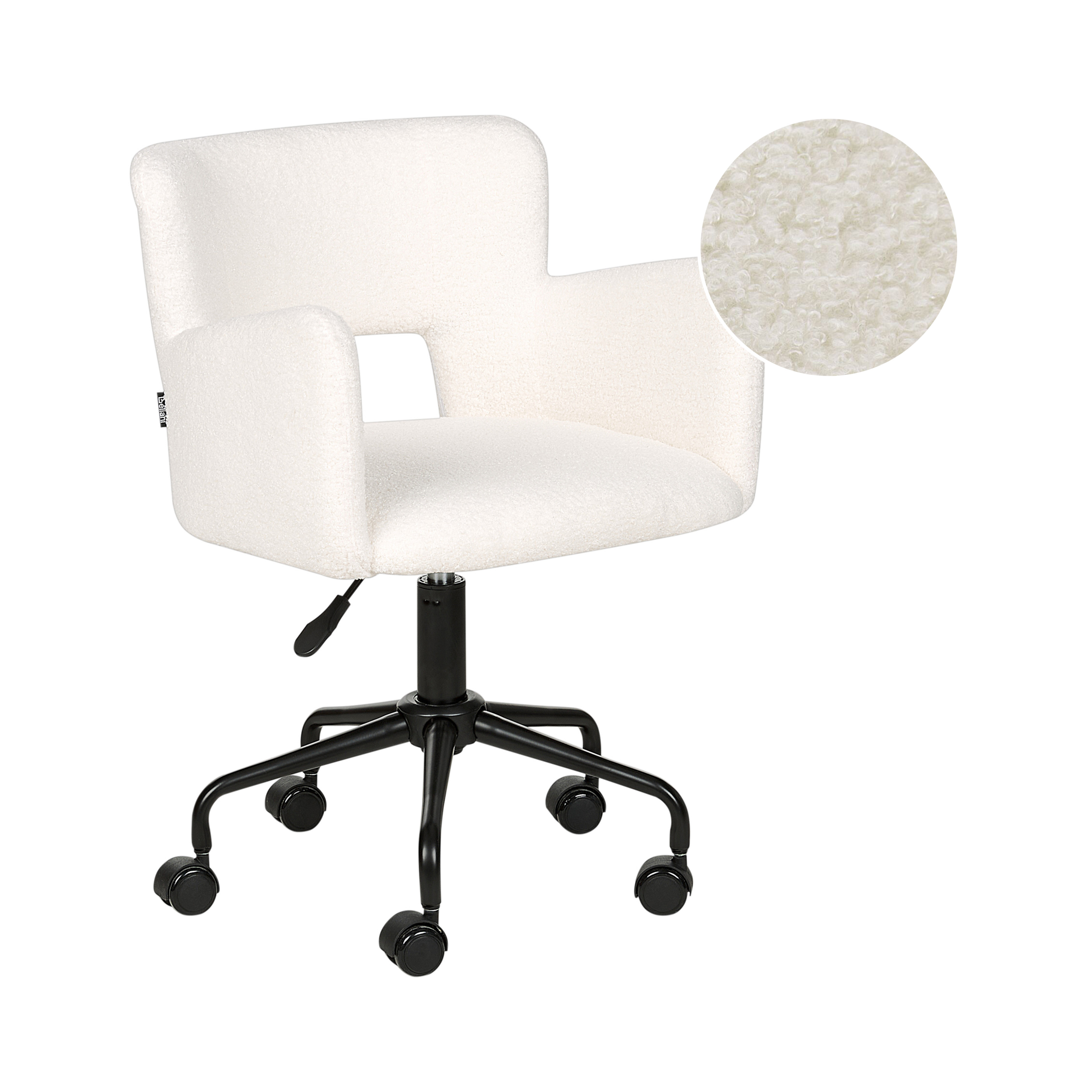 Skrivbordsstol SANILAC II Bouclé Off-White