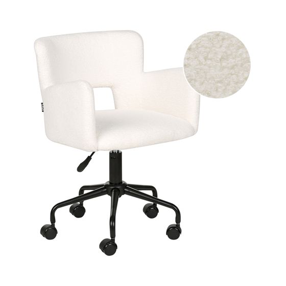Skrivbordsstol SANILAC II Bouclé Off-White