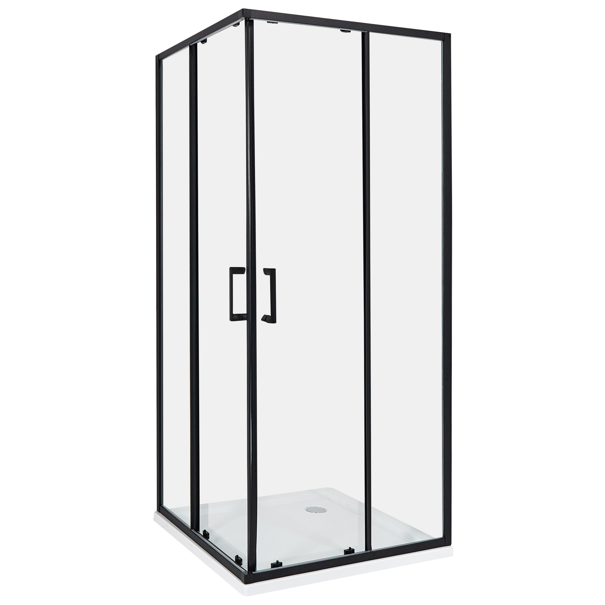 Duschväggar TELA 800 x 800 x 1850 mm Svart