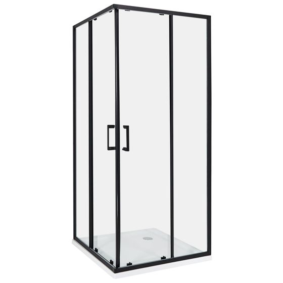 Duschväggar TELA 800 x 800 x 1850 mm Svart