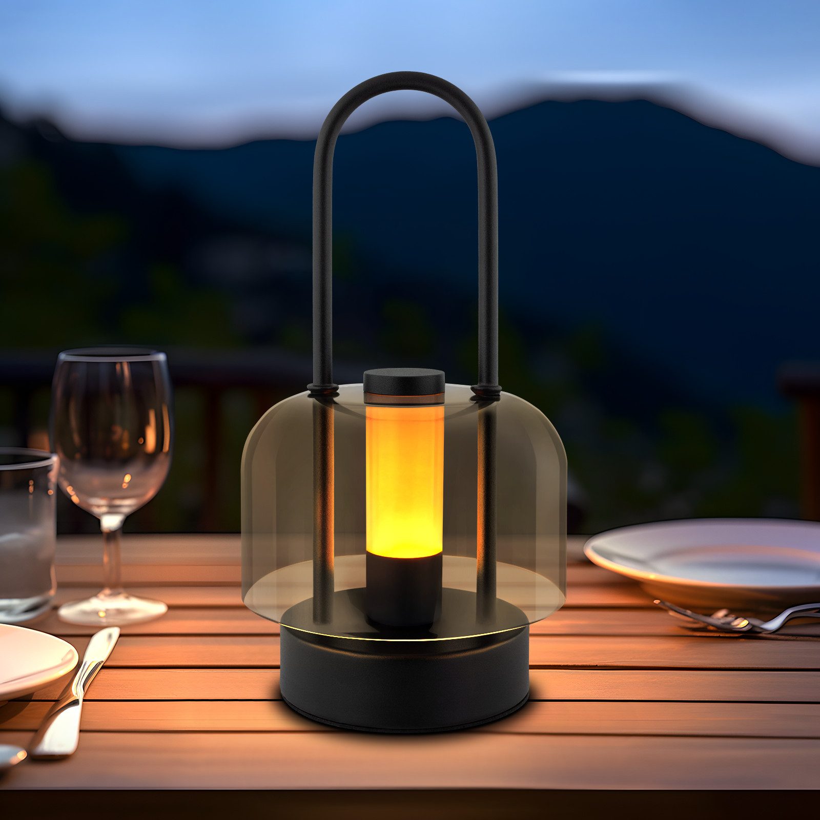 NETTLIFE Nettlife bärbar LED-bordslampa, sladdlös nattlampa, dimbar 1800k-6500k, med minne
