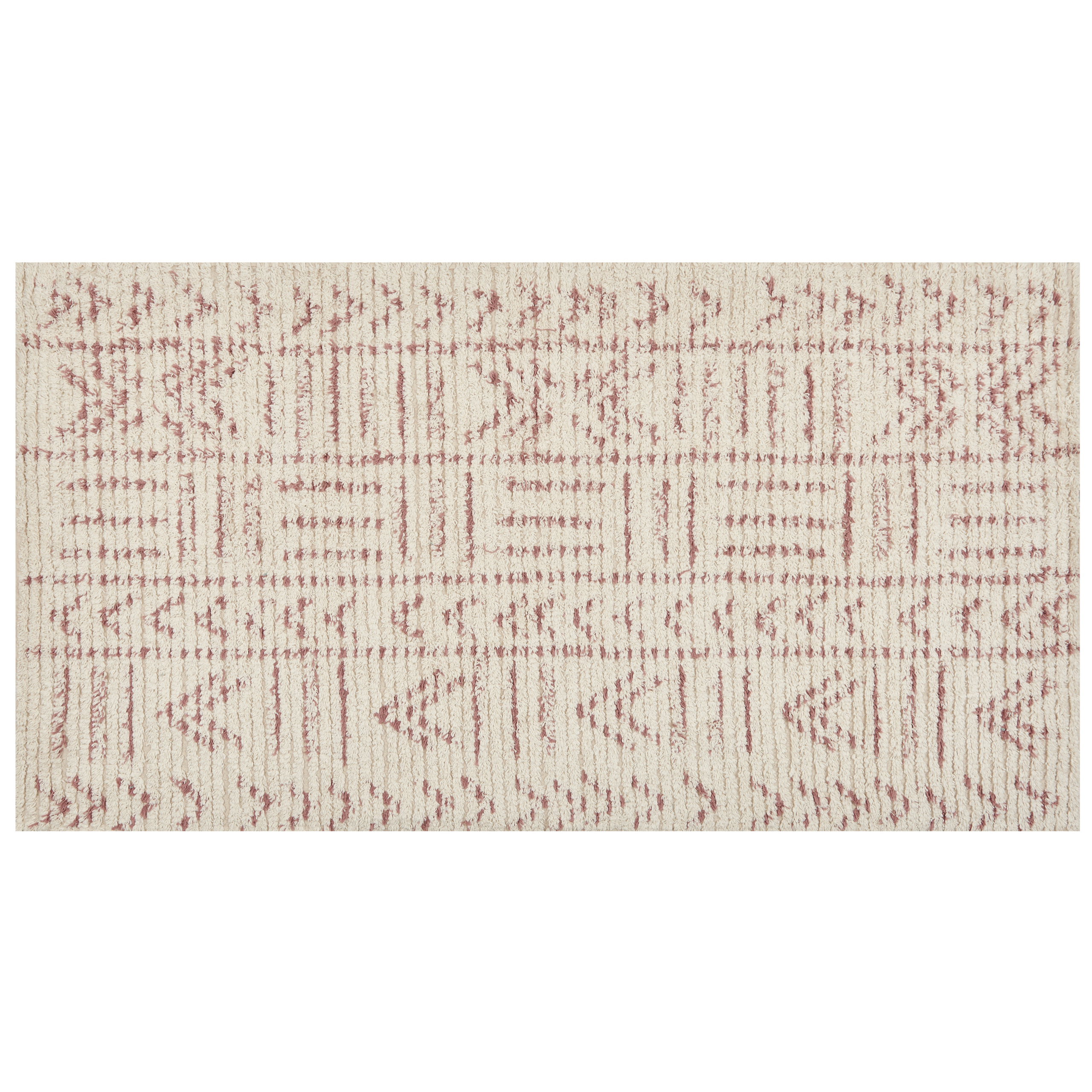 Matta EDIRNE Beige 80 x 150 cm Bomull