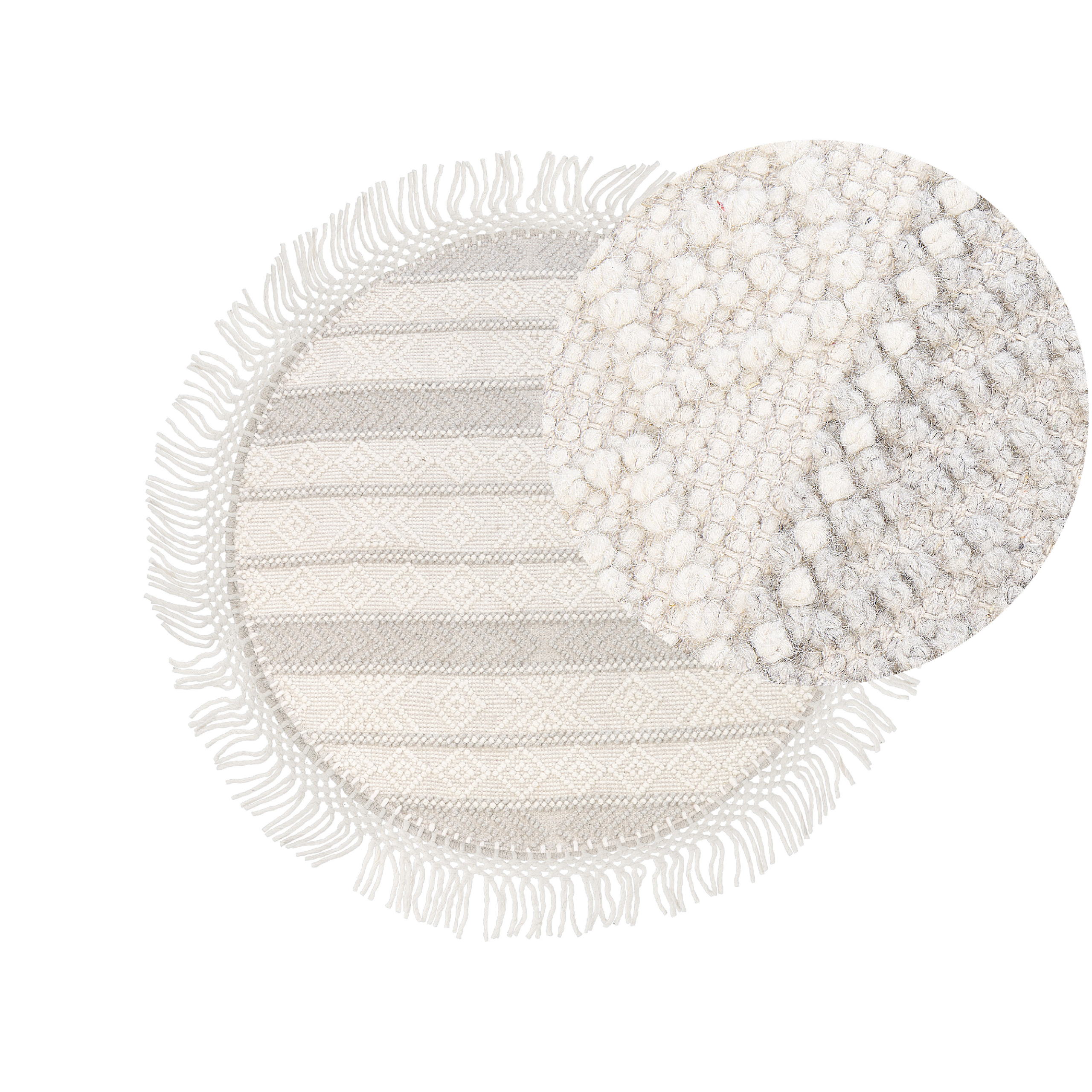 Matta BALTALAR Beige ø 140 cm Ull