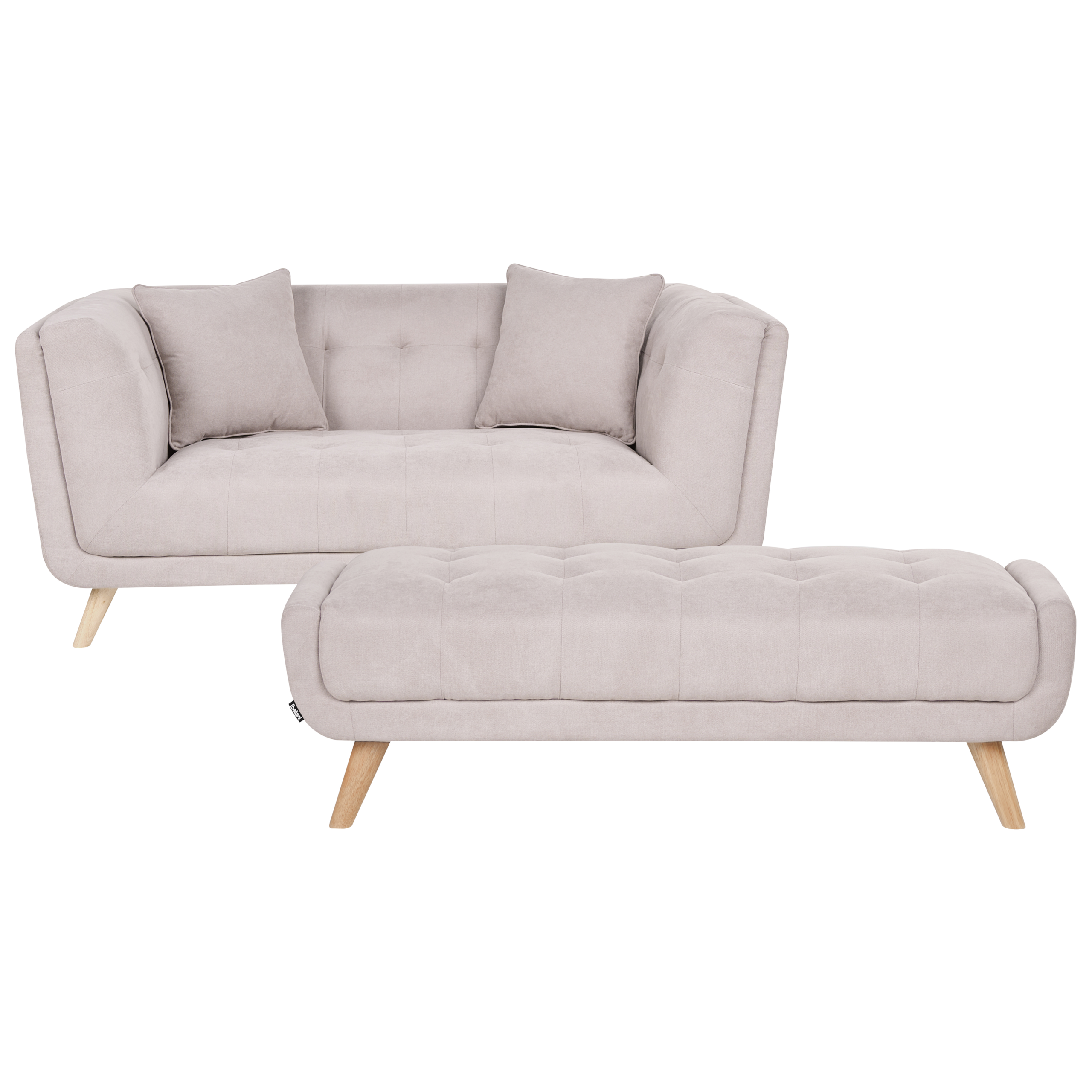 Soffa 2-sits HABO med fotpall Taupe
