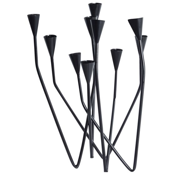 Ljusstake MATOSINHOS 54 cm Metall Svart