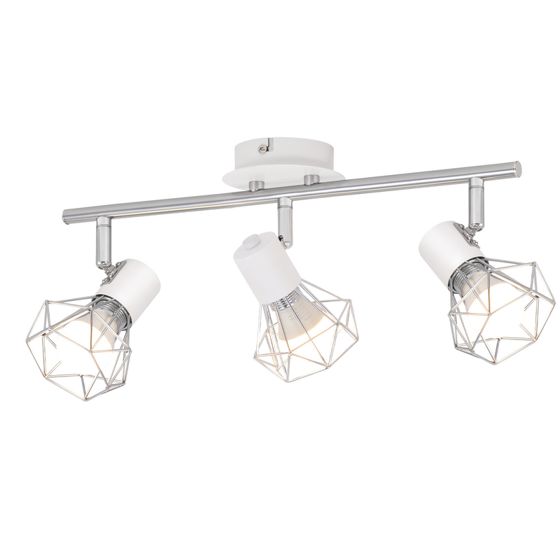 NETTLIFE vit takspotlight E14 retro metall 350° roterande ljuskägla 90° vridpunkt