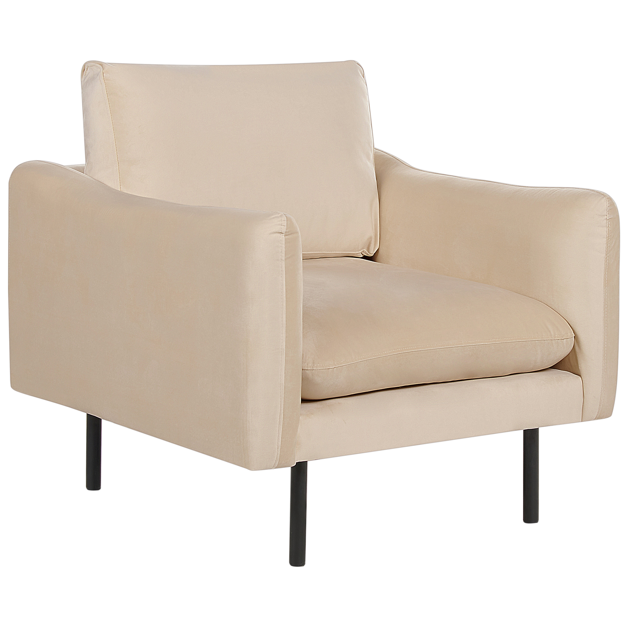 Fåtölj VINTERBRO Sammet Beige
